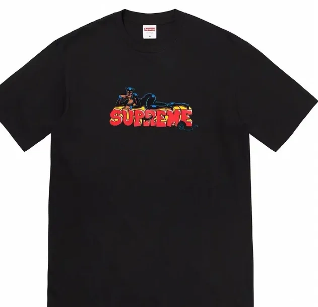 Cartoon White Short Printed Week Black Tee and L T-shirt XL Letter S 22FW Pattern Catwoman Sleeve M 0929